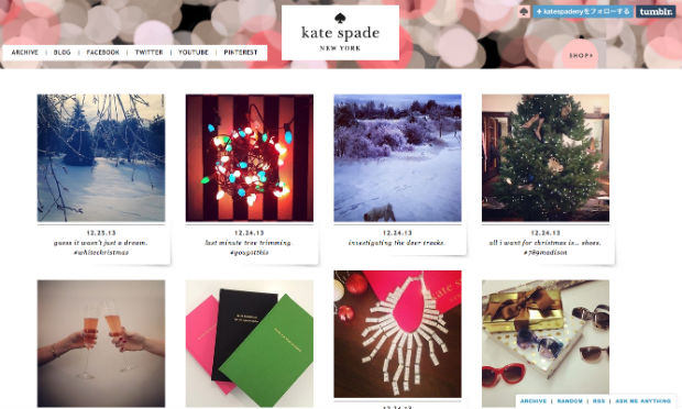 kate spade NEW YORKのtumblrブログ