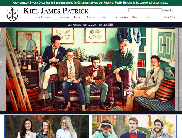 KIEL JAMES PATRICKのウェブサイト