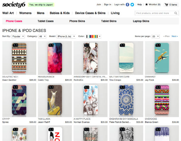 society6のiPhoneケース