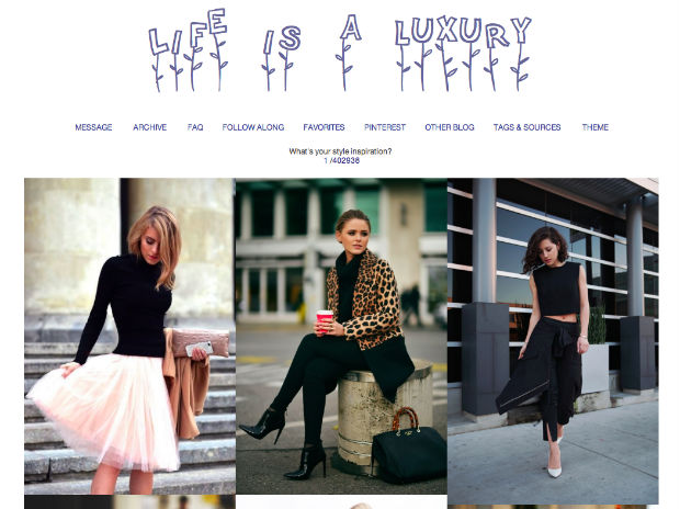 tumblrファッションブログLIFE IS A LUXURY