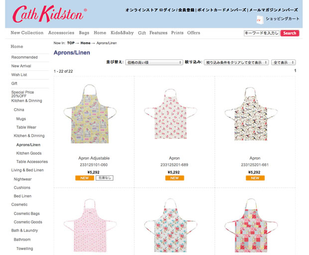 Cath Kidston（キャスキッドソン）のエプロン