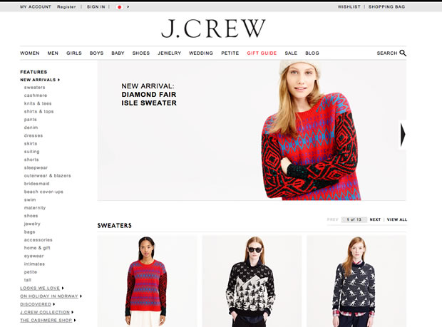 ファッション通販サイトJ.Crew