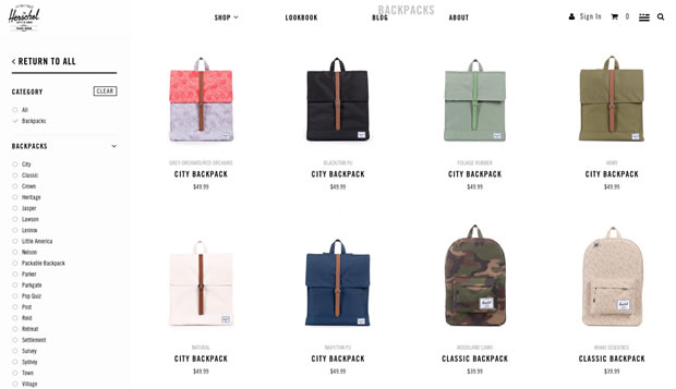 Herschel Supply（ハーシェルサプライ）のバックパック